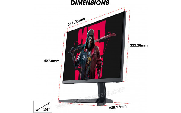 KOORUI 24E3 - Vue 3/4 droite