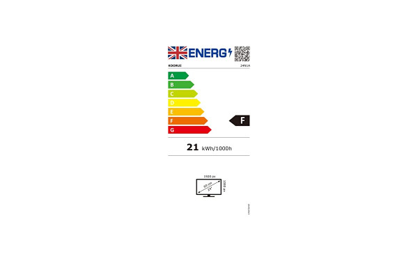 KOORUI 24N1A - &Eacute;tiquette &eacute;nergie v2