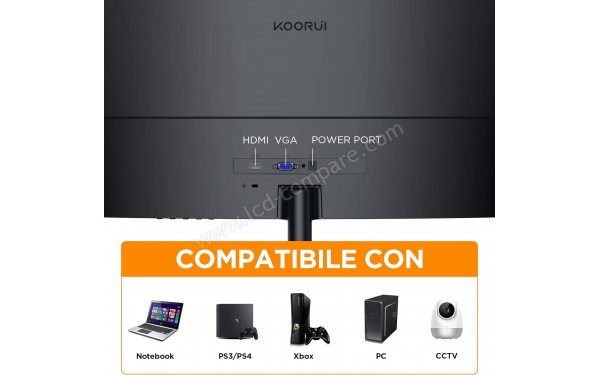 KOORUI 27N5C - Vue de l'arri&egrave;re