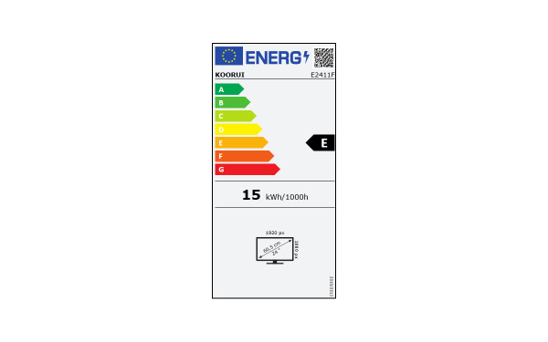 KOORUI E2411F - &Eacute;tiquette &eacute;nergie v2