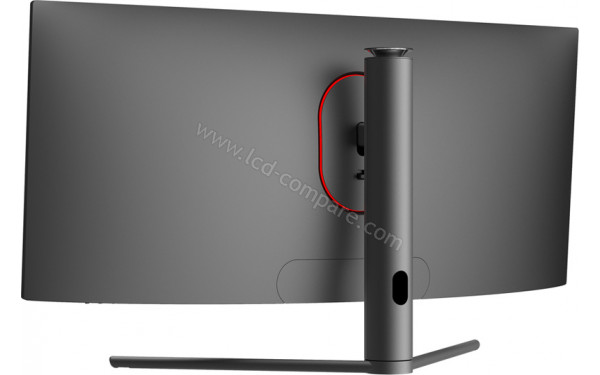 LC-POWER LC-M34-UWQHD-165-C - Vue 3/4 arri&egrave;re