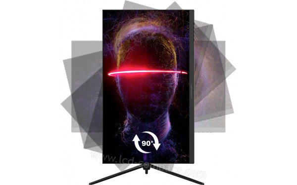 LC-POWER LC-M27-4K-UHD-144-V2 - Vue de face rotation portrait