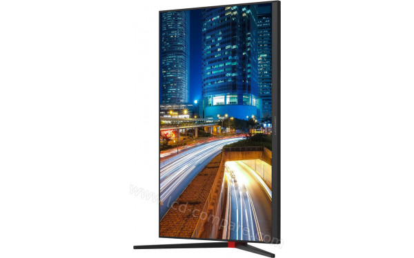LC-POWER LC-M27-4K-UHD-144 - Vue 3/4 droite en mode portrait