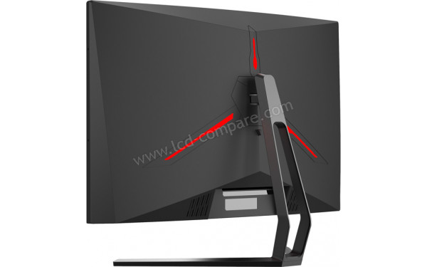 LC-POWER LC-M27-QHD-144-C - Vue 3/4 arri&egrave;re