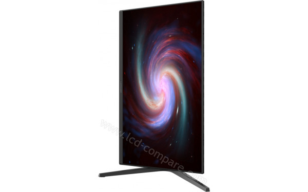 LC-POWER LC-M27-QHD-165 - Vue 3/4 droite en mode portrait