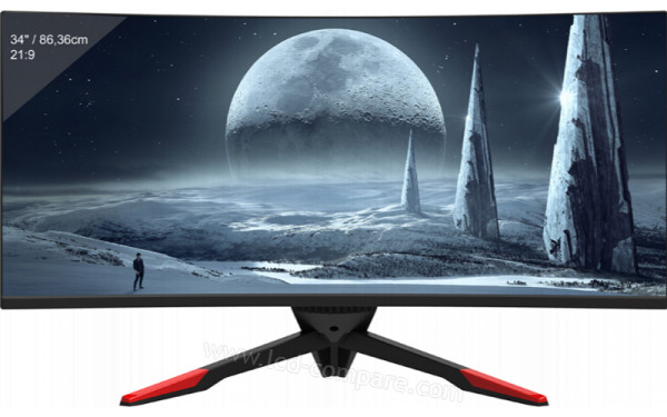 LC-POWER LC-M34-UWQHD-144-C - Vue de face