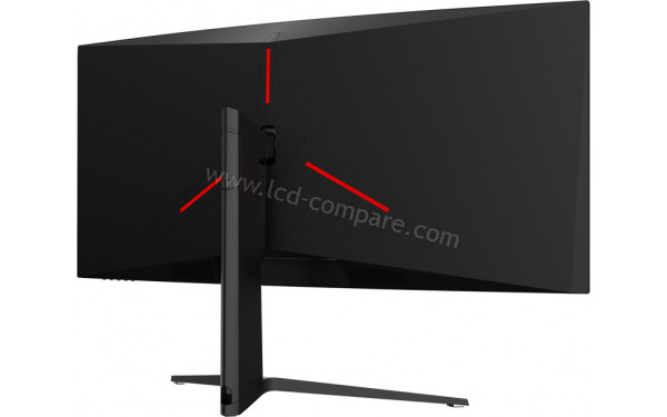 LC-POWER LC-M35-UWQHD-120-C - Vue 3/4 arri&egrave;re