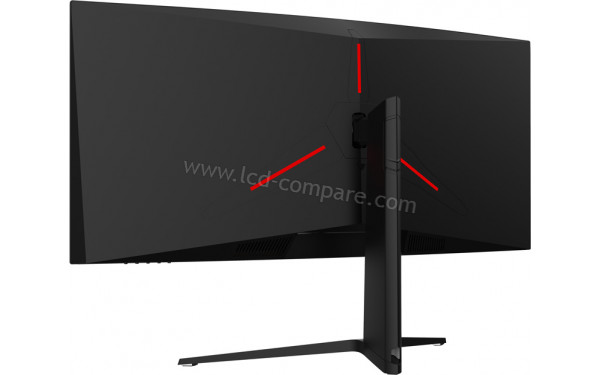 LC-POWER LC-M35-UWQHD-120-C - Vue 3/4 arri&egrave;re