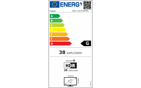 LENOVO Legion Pro 34WD-10 - &Eacute;tiquette &eacute;nergie v2