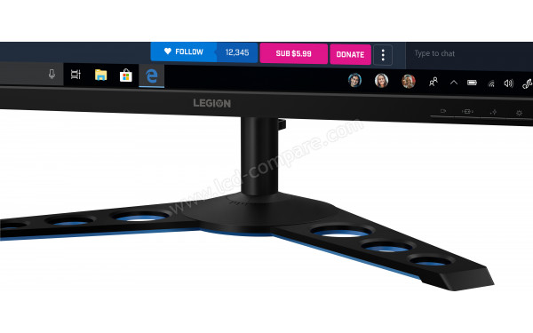 LENOVO Y27gq-20 sans audio - Zoom sur la partie basse