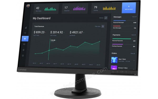 LENOVO D24-45 - Vue 3/4 droite