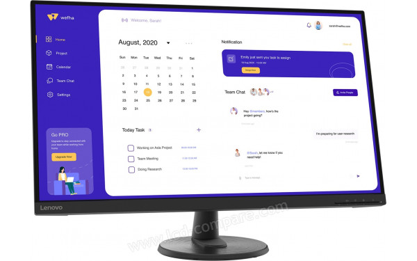 LENOVO D32u-40 - Vue 3/4 gauche