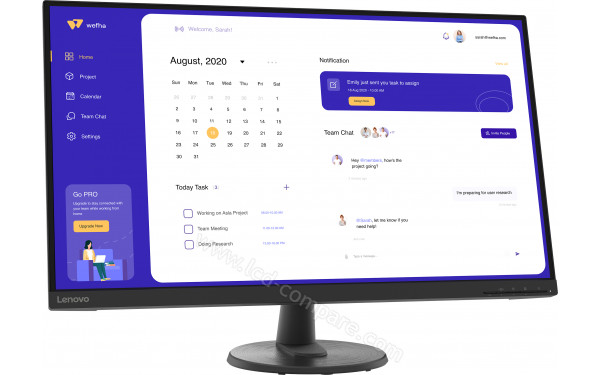 LENOVO D32u-45 - Vue 3/4 gauche
