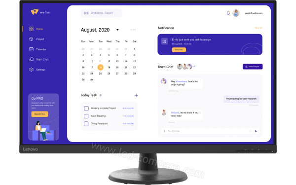LENOVO D32u-45 - Vue de face