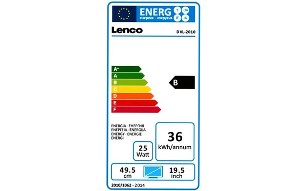 LENCO DVL-2010 - &Eacute;tiquette &eacute;nergie