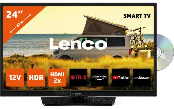 LENCO DVL-2483BK - Vue de face