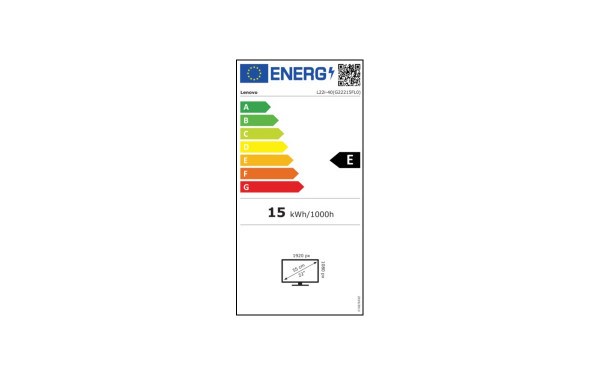 LENOVO L22i-40 - &Eacute;tiquette &eacute;nergie v2