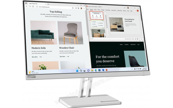 LENOVO L24e-40 CO2 - Vue 3/4 gauche