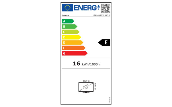 LENOVO L24i-40 - &Eacute;tiquette &eacute;nergie v2