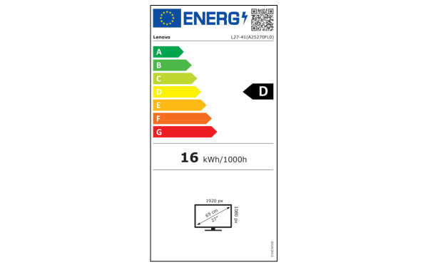 LENOVO L27-41 - &Eacute;tiquette &eacute;nergie v2