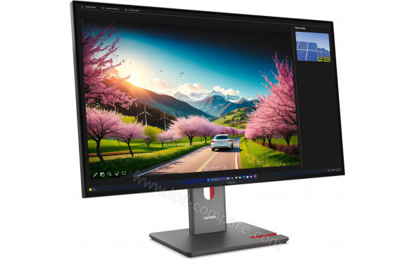 LENOVO ThinkVision P27UD-40 - Vue 3/4 gauche