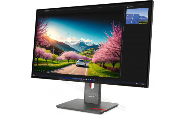 LENOVO ThinkVision P27UD-40 - Vue 3/4 droite