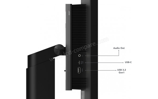 LENOVO ThinkVision P34w-20 - Vue de profil gauche connectique