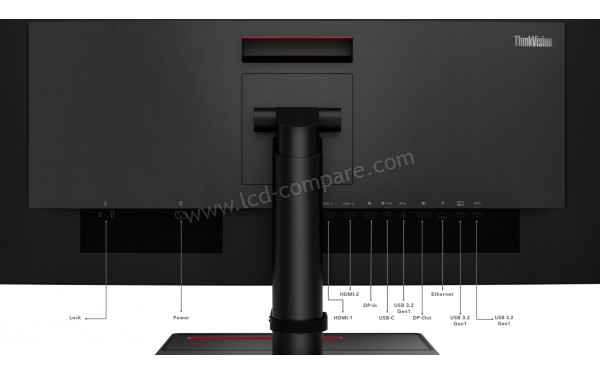 LENOVO ThinkVision P34w-20 - Vue de l'arri&egrave;re