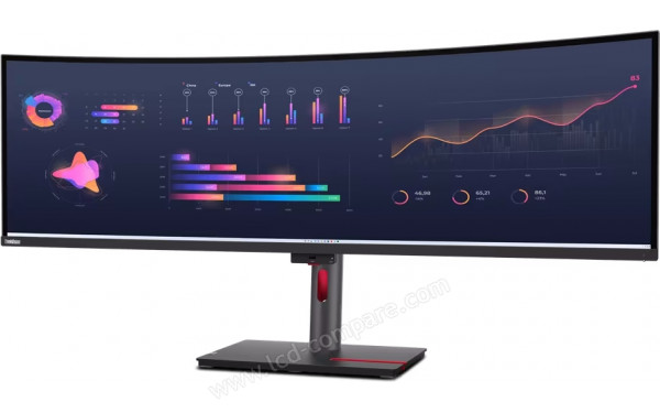 LENOVO ThinkVision P49w-30 - Vue 3/4 droite