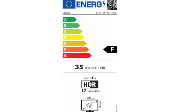LENOVO Legion R45w-30 CO2 - &Eacute;tiquette &eacute;nergie v2