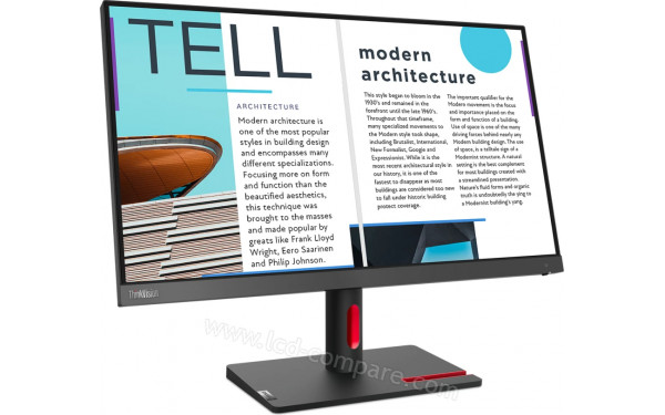 LENOVO ThinkVision S25e-30 - Vue 3/4 gauche