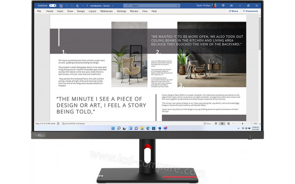 LENOVO ThinkVision S27i-30 - Vue de face