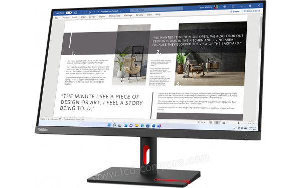 LENOVO ThinkVision S27i-30 - Vue 3/4 droite