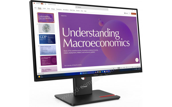 LENOVO ThinkVision T24d-40 - Vue 3/4 gauche