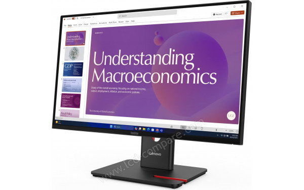 LENOVO ThinkVision T24d-40 - Vue 3/4 droite