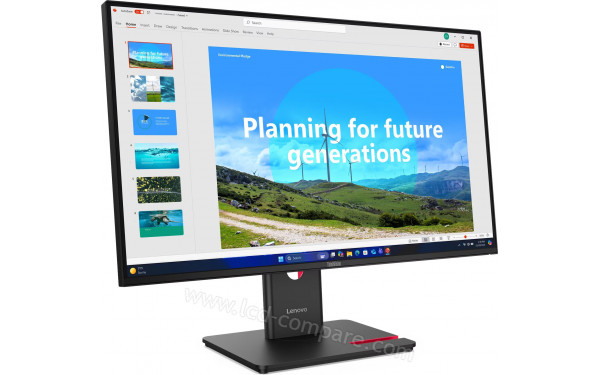 LENOVO ThinkVision T24D-48 - Vue 3/4 gauche