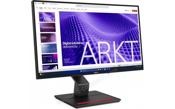 LENOVO ThinkVision T24D-4t - Vue 3/4 gauche