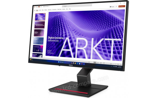 LENOVO ThinkVision T24D-4t - Vue 3/4 droite