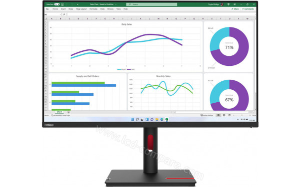 LENOVO ThinkVision T32h-30 - Vue de face