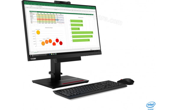 LENOVO ThinkCentre Tiny-in-One 24 Gen4 - Vue 3/4 gauche (clavier et souris non fournis)