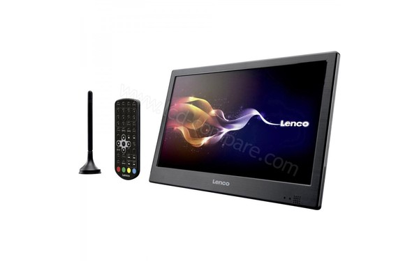 LENCO TFT-1028 Noir - Vue 3/4 droite