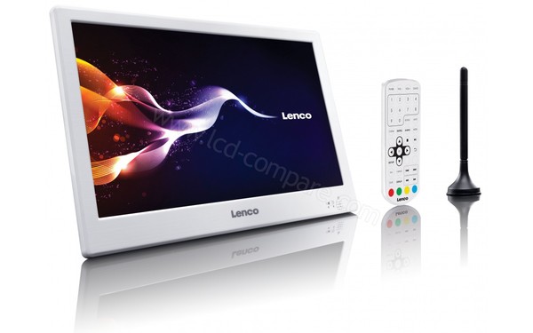 LENCO TFT-1028 Blanc - Vue 3/4 gauche