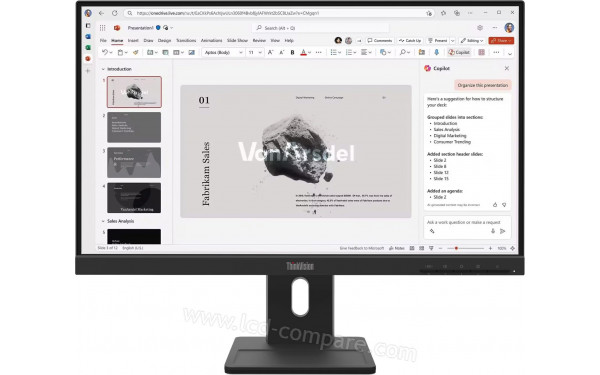LENOVO ThinkVision E22-40 - Vue de face