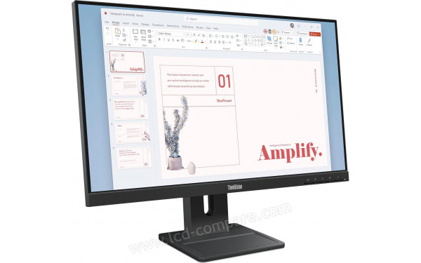 LENOVO ThinkVision E24-40 - Vue 3/4 gauche