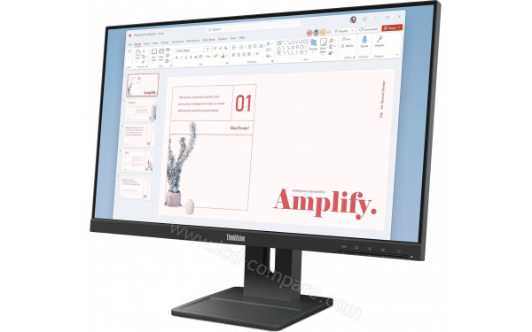 LENOVO ThinkVision E24-40 - Vue 3/4 droite