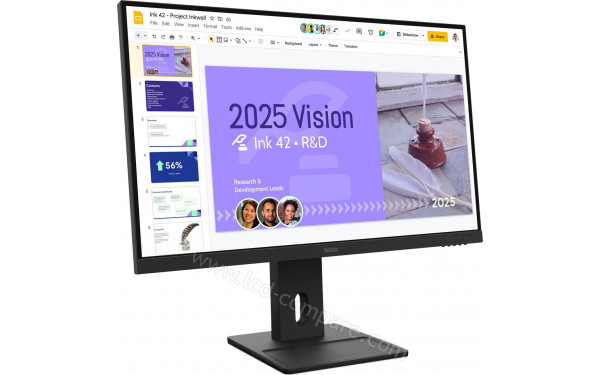 LENOVO ThinkVision E27Q-40 - Vue 3/4 gauche