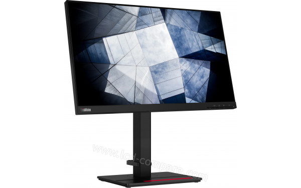 LENOVO ThinkVision P24h-20 - Vue 3/4 gauche (hauteur diff&eacute;rente)