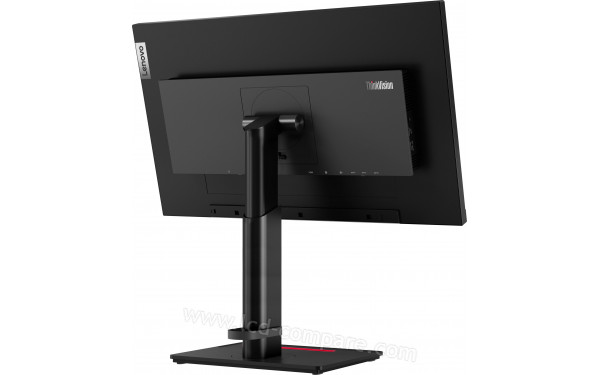 LENOVO ThinkVision P24q-20 - Vue 3/4 arri&egrave;re (hauteur diff&eacute;rente)