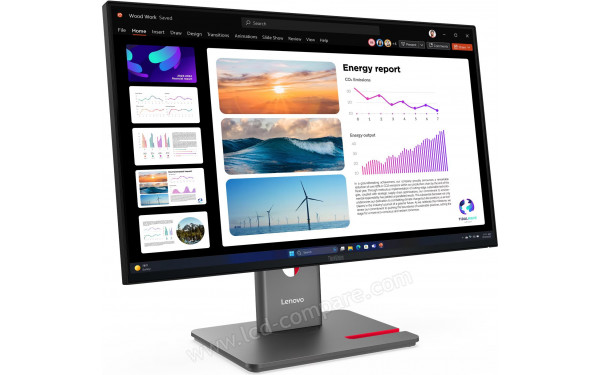 LENOVO ThinkVision P24Q-40 - Vue 3/4 gauche