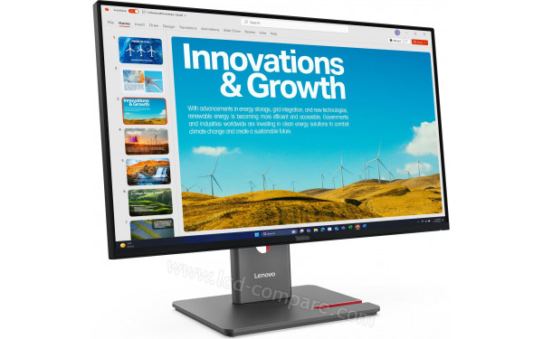 LENOVO ThinkVision P24QD-40 - Vue 3/4 gauche
